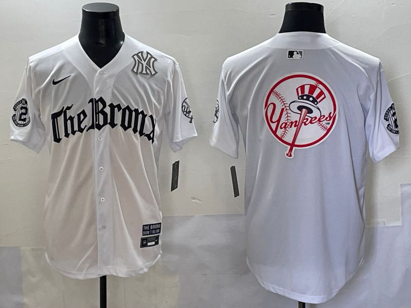 Men 2025 New York Yankees Blank White Five generations Joint Name Nike MLB Jersey style 29->new york yankees->MLB Jersey